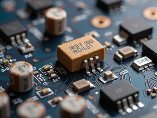 Power management integrated circuit with voltage regulation components, showing efficient energy conversion design